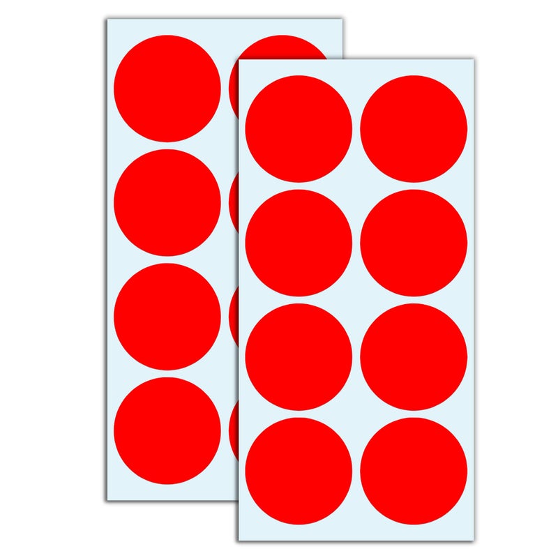 TownStix 2" Round Color Coding Circle Sticker Labels - Red, Pack of 240 - Image 1